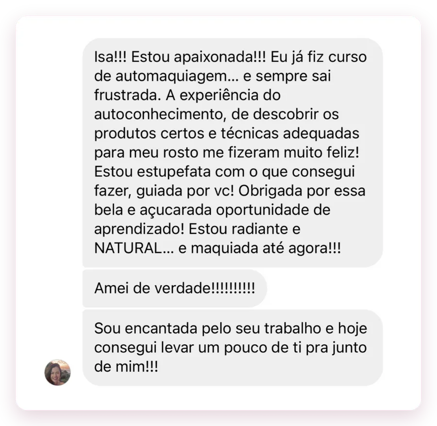 Depoimento: já tinha feito outros cursos