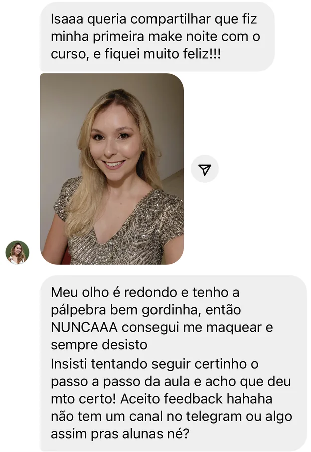 Depoimento: olho redondo e pálpebra gordinha, primeira make de noite