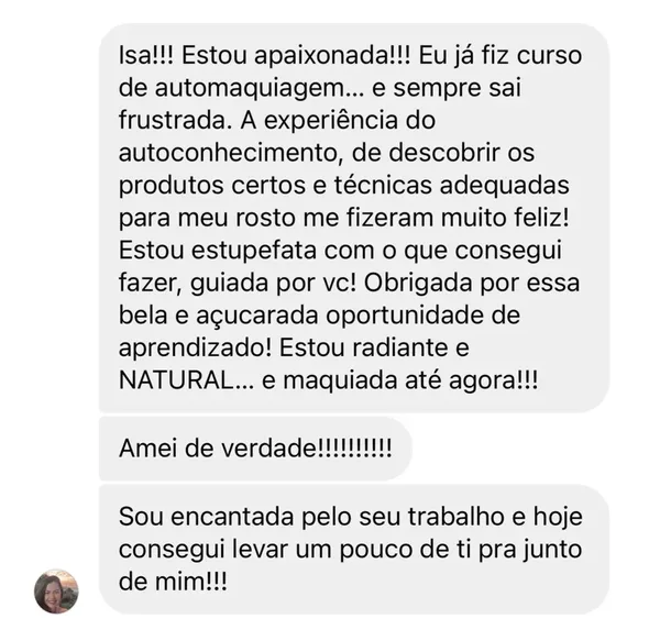 Depoimento de aluna