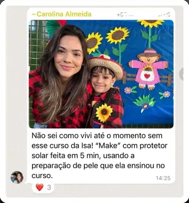 Depoimento de aluna